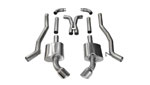 Corsa Camaro SS Extreme Exhaust System with 4.5 inch tips XO-Pipe - LS3 w/ 6-Spd Manual; 2010-2015