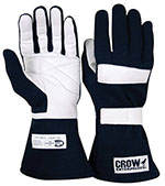 CROW SAFETY GEAR Junior Driving Gloves Black Medium SFI-3.3/5