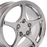 OE Wheels 17 Replica Wheel CV05 C5 Rim 17x8.5 Chrome Wheel Chevrolet Camaro 1993-2002; 1993-2002