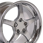 OE Wheels 18 Replica Wheel CV05 C5 Rim 18x10.5 Deep Dish Chrome Wheel Chevrolet Corvette (rear only) 1988-2004