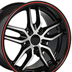 OE Wheels 17 Replica Wheel CV18A C7 Stingray Rim 17x9.5 DD Machd Redline Wheel Chevrolet Camaro 1993-2002; 1993-2002