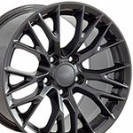 OE Wheels 18 Replica Wheel CV22 C7 Z06 Rim 18x10.5 Gunmetal Wheel Chevrolet Corvette (rear only) 1988-2004