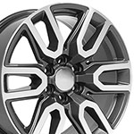 OE Wheels 20 Replica Wheel CV36 GMC Sierra 1500 Gunmetal Machined 20x9 GMC Yukon 1992-2022; 1992-2022