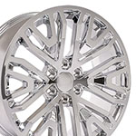 OE Wheels 22 Replica Wheel CV37 GMC Sierra Rim 22x9 Chrome Wheel Chevrolet Suburban 1500 1988-2022; 1988-2022