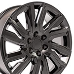 OE Wheels 22 Replica Wheel CV39 GMC Sierra Rim 22x9 Satin w/Black Wheel Chevrolet Suburban 1500 1988-2022; 1988-2022