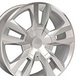 OE Wheels 22 Replica Wheel CV40 Tahoe Rim 22x9 Silver Machd Wheel Chevrolet Suburban 1500 1988-2022; 1988-2022