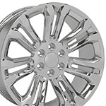 OE Wheels 22 Replica Wheel CV43 Silverado Rim 22x9 Chrome Wheel GMC Sierra 1500 1999-2018; 1999-2018