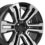 OE Wheels 20 Replica Wheel CV44 GMC Yukon Denali Black Machined 20x9 Chevrolet Suburban 1500 1988-2022