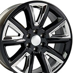 OE Wheels 20 Replica Wheel CV73 Tahoe Rim 20x8.5 Black Wheel Chevrolet Tahoe 1995-2022