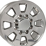 OE Wheels 18 Replica Wheel CV75B GMC Sierra - CV75B Polished 18x8 GMC Sierra 3500 HD 2011-2022; 2011-2022