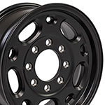 OE Wheels 16 Replica Wheel CV82 Fits 8 Lug Suburban Rim 16x6.5 Black Wheel Chevrolet C3500 1988-2000; 1988-2000