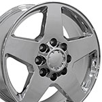 OE Wheels 20 Replica Wheel CV91A 8 Lug Fits Rim 20x8.5 Chrome Wheel Chevrolet C3500 1988-2000; 1988-2000