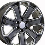 OE Wheels 20 Replica Wheel CV93 Silverado Rim 20x8.5 Gunmetal Wheel Chevrolet Silverado 1500 1999-2018; 1999-2018