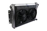 DeWitts Radiator and Fan Camaro LS Swap Radiator, Auto, Dual 11" Spal Fans, Natural; 1967-1969