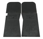 DRAKE AUTOMOTIVE GROUP 65-66 Mustang Pony Floor Mats Black; 1965-1966