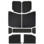 DEI 18-23 Jeep Wrangler JL 4-Door Boom Mat Headliner - 9 Piece - Black Leather Look; 2018-2023