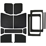 DEI 18-23 Jeep Wrangler JL 4-Door Boom Mat Complete Headliner Kit - 13 Piece - Black Leather Look