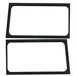 DEI 18-23 Jeep Wrangler JL 2-Door Boom Mat Rear Side Window Trim - 2 Piece - Black; 2018-2023