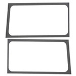 DEI 18-23 Jeep Wrangler JL 2-Door Boom Mat Rear Side Window Trim - 2 Piece - Gray Leather Look; 2018-2023