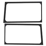 DEI 18-23 Jeep Wrangler JL 2-Door Boom Mat Rear Side Window Trim - 2 Piece - Black Leather Look; 2018-2023