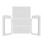 DEI 04-06 Jeep Wrangler LJ Unliminted Headliner Complete Kit - White; 2004-2006