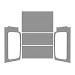 DEI 04-06 Jeep Wrangler LJ Unliminted Leather Look Headliner Complete Kit - Gray; 2004-2006