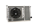 FLUIDYNE PERFORMANCE Radiator Dbl 29x18 W/Oil Cooler Fan w/ Fill Neck