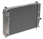 DeWitts Direct Fit Radiator Corvette, Double Core 2 row 1" Tube with trans & oil cooler, Natural; 2001-2004