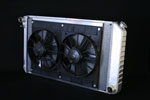 DeWitts Radiator and Fan Firebird/Trans Am 27.5" Core Dual 11" Spal Fans, Natural; 1970-1981