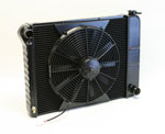 DeWitts Radiator and Fan Nova All, 20.75" Core CF, Manual, Single 16" Fan, Black Ice; 1968-1972