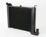 DeWitts Direct Fit Radiator Corvette, SB all Manual 2 row 1" Tube, Black Ice