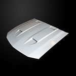 Amerihood Ford Mustang Type-3 Style Functional Heat Extractioni Ram Air Hood; 2005-2009