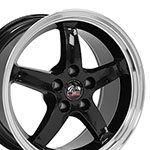 OE Wheels 17 Replica Wheel FR04 Mustang Cobra Rim 17x9 Black Wheel Ford Mustang 1994-2004; 1994-2004