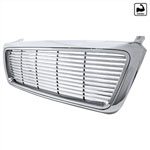 SPEC-D Tuning Ford F150 1PC Billet Grille Chrome; 2004-2008