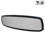 SPEC-D Tuning Dodge Ram 1500 Grille Insert - Rivet Style - Steel/Black - No Drilling; 2013-2014