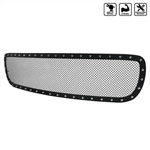 SPEC-D Tuning GMC Sierra 1500 Grille Insert - Rivet Style - Steel/Black - Cut & Drill Req; 1999-2000