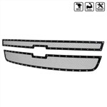 SPEC-D Tuning Chevrolet Silverado 1500 Grille Insert - Rivet Style - Steel/Black - Need Drilling; 2005-2007