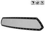 SPEC-D Tuning Toyota Tacoma Grille Insert - Rivet Style - Steel/Black - Cut No Req; 2012-2015