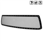 SPEC-D Tuning Toyota Tundra Grille Insert - Rivet Style - Steel/Black - No Logo - Cut Req; 2010-2013