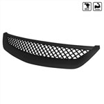 SPEC-D Tuning Honda Civic Type R Style Front Hood Grill; 2001-2003