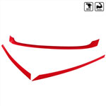 SPEC-D Tuning Honda Civic Module Red Trim Grille; 2016-2022