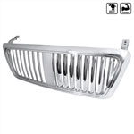 Spec-D Ford F-150 1p Chrome Grill Vertical; 2004-2007