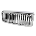 Spec-D Ford F250 1pc Vert. Grill - Chrome; 2008-2010