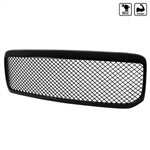 SPEC-D Tuning Ford F250 Mesh Grille Glossy Black; 1999-2004