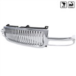 SPEC-D Tuning GMC Sierra 99 - 02 GMC Sierra Vertical Grill - Chrome; 1999-2002