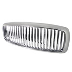 Spec-D Dodge Ram Vertical Grille - Chrome; 2002-2005