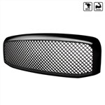 SPEC-D Tuning Dodge Ram Black Mesh Grille; 2006-2008