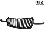 SPEC-D Tuning Chevrolet Silverado Vertical Grill Black; 2003-2005