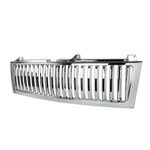 SPEC-D Tuning Chevrolet Silverado Vertical Facelift Conversion Grill - Chrome (Only Fits With SPEC-D 1PC Style Headlights); 1999-2002