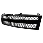 SPEC-D Tuning Chevrolet Silverado Grill - Black; 1999-2002